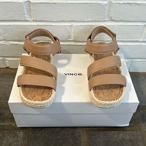 Vince Elian Cappuccino Espadrille sandal size 6.5 women’s